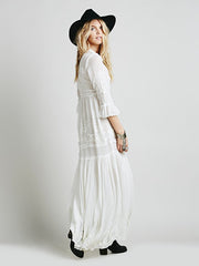 Elegant Bohemian Embroidered Vacation Dress