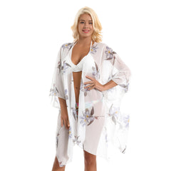 Orchid Printing Vacation Beach Cover up