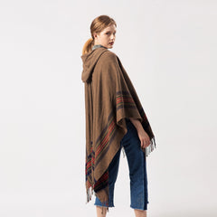 Thick Color Stripes Cashmere Jacquard Shawl