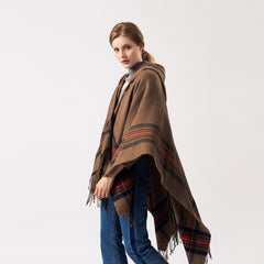 Thick Color Stripes Cashmere Jacquard Shawl