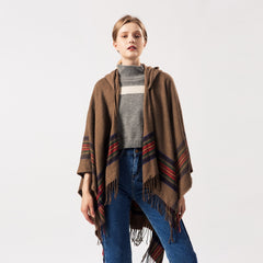 Thick Color Stripes Cashmere Jacquard Shawl