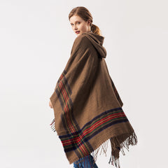 Thick Color Stripes Cashmere Jacquard Shawl