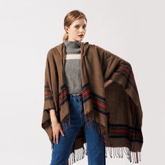 Thick Color Stripes Cashmere Jacquard Shawl