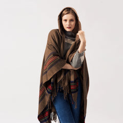 Thick Color Stripes Cashmere Jacquard Shawl