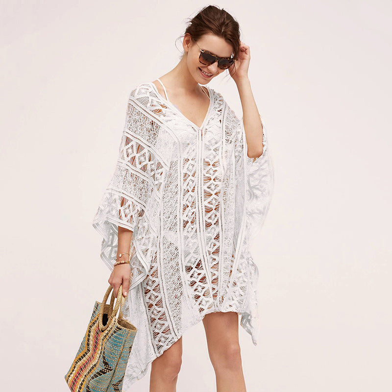 Long Sleeve Cutout Loose Cover Up