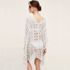 Long Sleeve Cutout Loose Cover Up