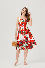 Women Summer Vacation Floral Cami Dress