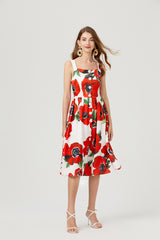 Women Summer Vacation Floral Cami Dress