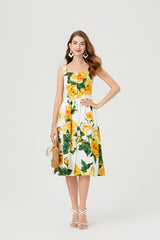 Women Summer Vacation Floral Cami Dress