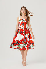 Women Summer Vacation Floral Cami Dress