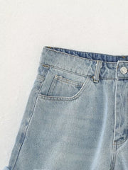 Women French Brushed Burr Denim Shorts