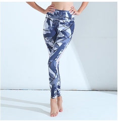 Mesh Stitching Printed Sports Trousers