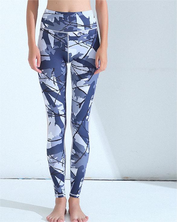 Mesh Stitching Printed Sports Trousers