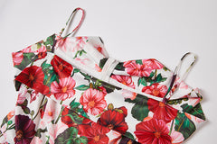 Women Summer Vacation Printed Floral A Line Dress