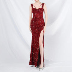 Stunning Handmade Sequin Long Evening Dress