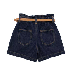 Women Street Baggy Denim Shorts With Belt