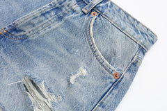 French High Waist Casual Denim Shorts