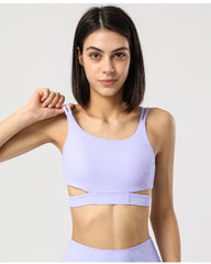 Rib Lace up Beauty Back Sports Bra