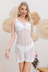 Women Cotton Like Cutout Sexy Cover Up