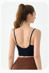 Spaghetti Strap Sexy Sleeveless Sports Bra