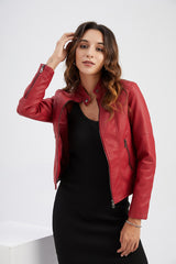 Women Solid Color Short Jacket