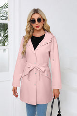 Hooded Waterproof Thin Casual Loose Trench Coat