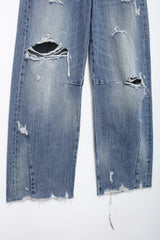 Ripped High Waist Straight Loose Denim Jeans