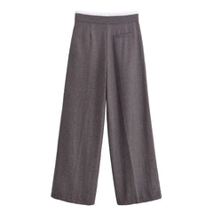 Women Drawstring Wide Leg Casual Pants