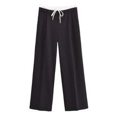 Women Drawstring Wide Leg Casual Pants