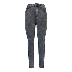 Women Lace Slim Fit Patchwork Denim Jeans