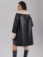 Women Fleece Warm Faux Shearling Jacket