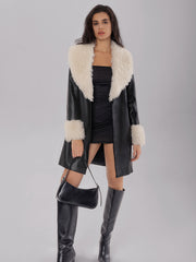 Women Fleece Warm Faux Shearling Jacket