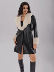 Women Fleece Warm Faux Shearling Jacket