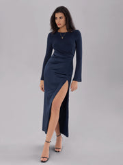 Long Sleeve Elegant Bohemian Slim Fit Split Dress