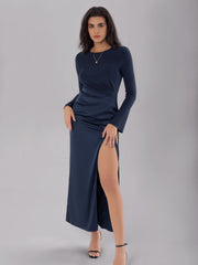 Long Sleeve Elegant Bohemian Slim Fit Split Dress