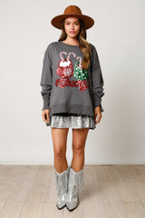 Christmas Confectionery Cup Sequined Sweater