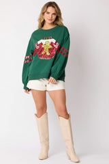 Women Christmas Sequined Sweatshirt