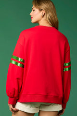 Women Christmas Sequined Sweatshirt