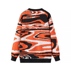 Women Zebra Pattern Casual Loose Pullover Sweater