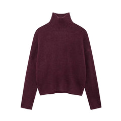 Women Soft Basic round Neck Long Sleeve Sweater