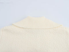 Casual Thick Loose Towel Needle Collared Sweater