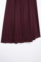 Women French Wide Pleated Midi Skirt