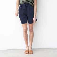 Casual Straight High Waist Linen Shorts