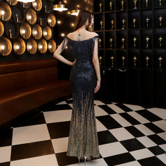 Elegant Sequined Sleeveless Formal Dress