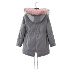 Winter Fleece-Lined Thickened -Size Cotton-Padded Coat