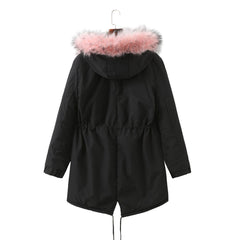 Winter Fleece-Lined Thickened -Size Cotton-Padded Coat