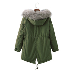 Winter Fleece-Lined Thickened -Size Cotton-Padded Coat