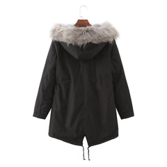 Winter Fleece-Lined Thickened -Size Cotton-Padded Coat