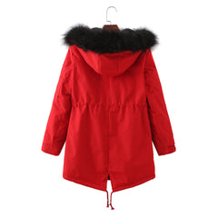 Winter Fleece-Lined Thickened -Size Cotton-Padded Coat