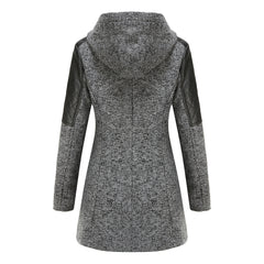 Women Hooded Woolen Coat